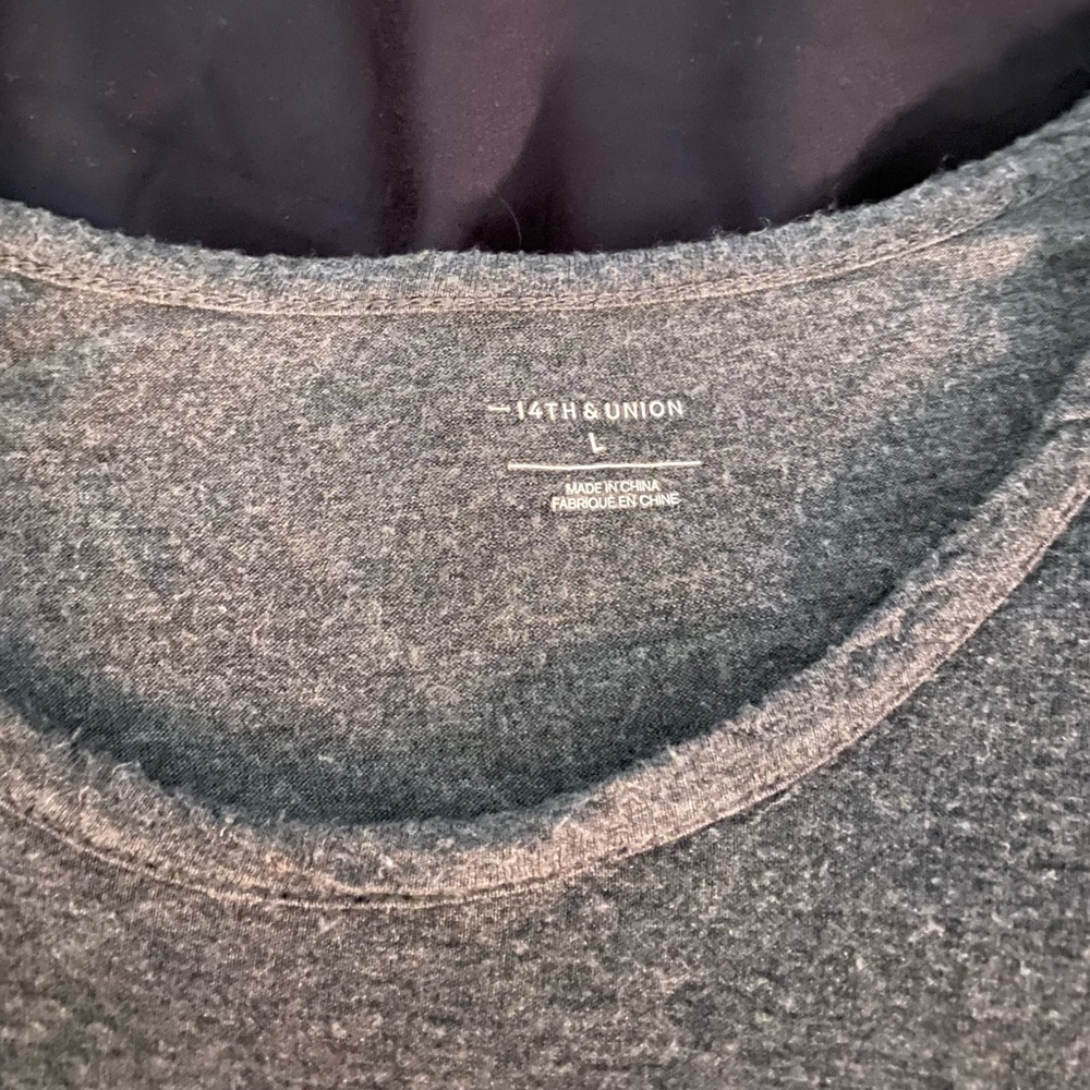 14th & Union Tee with ruffled sleeves